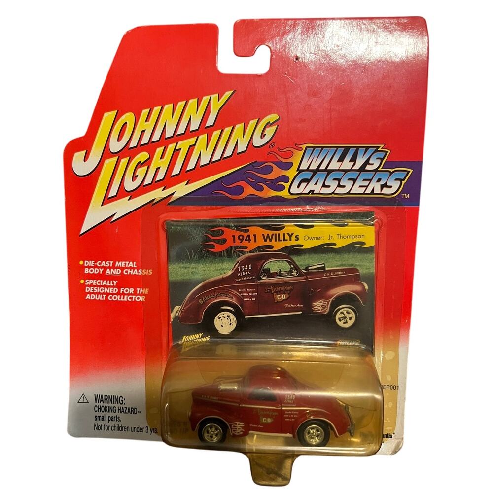 Johnny Lightning Willy Gassers 1941 Willys Red Diecast car 1:64 new